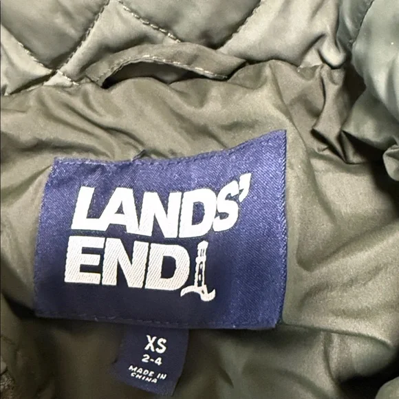 Lands end XS women’s Olive Quilted Jacket - Picture 4 of 5